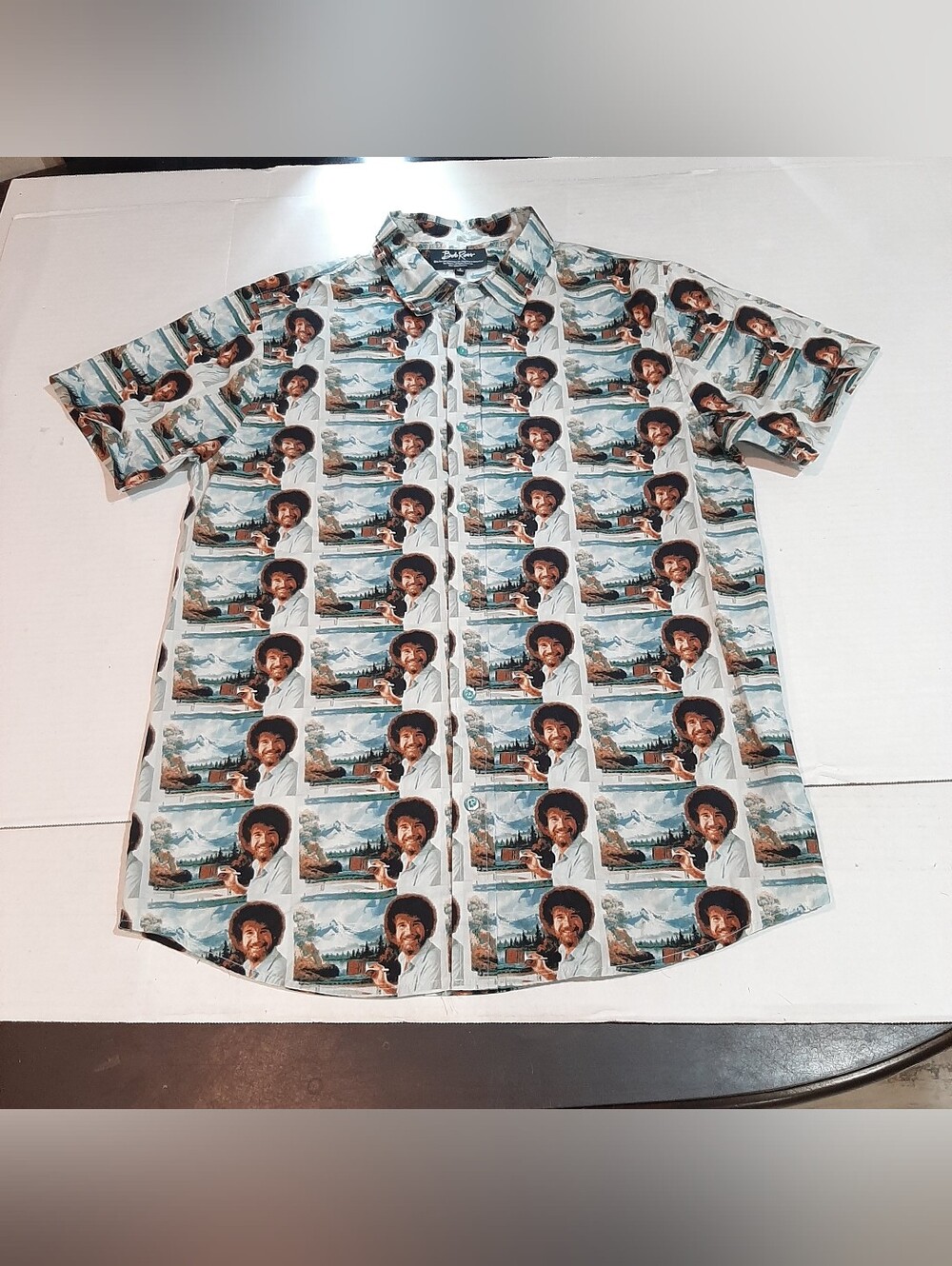 Bob Ross Button Down Shirt Adult Size Small